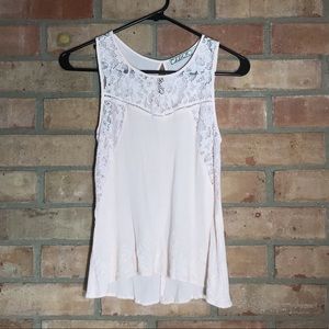 Chloe K Light Pink Lace Top Size S